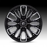 Fuel Rebar 6 D849 Gloss Black Milled Custom Truck Wheels 3